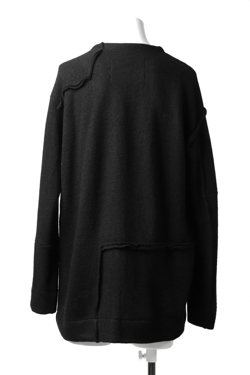 画像をギャラリービューアに読み込む, KLASICA SAB CREW PULL OVER / WOOL&COTTON JERSEY (BLACK)