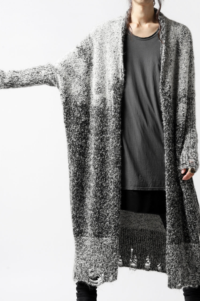 画像をギャラリービューアに読み込む, thomkrom RELAX LONG KNIT CARDIGAN/ ALPACA (MELANGE)