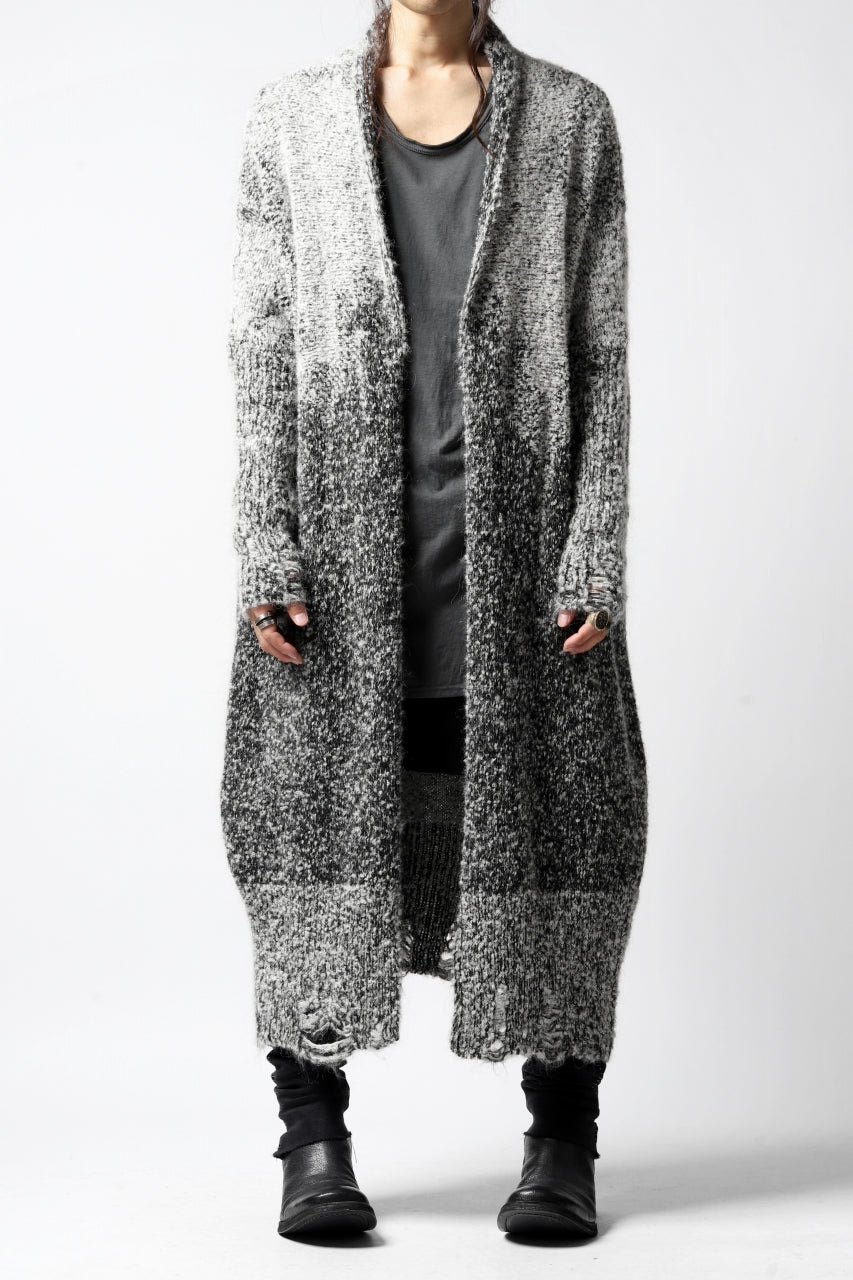 画像をギャラリービューアに読み込む, thomkrom RELAX LONG KNIT CARDIGAN/ ALPACA (MELANGE)