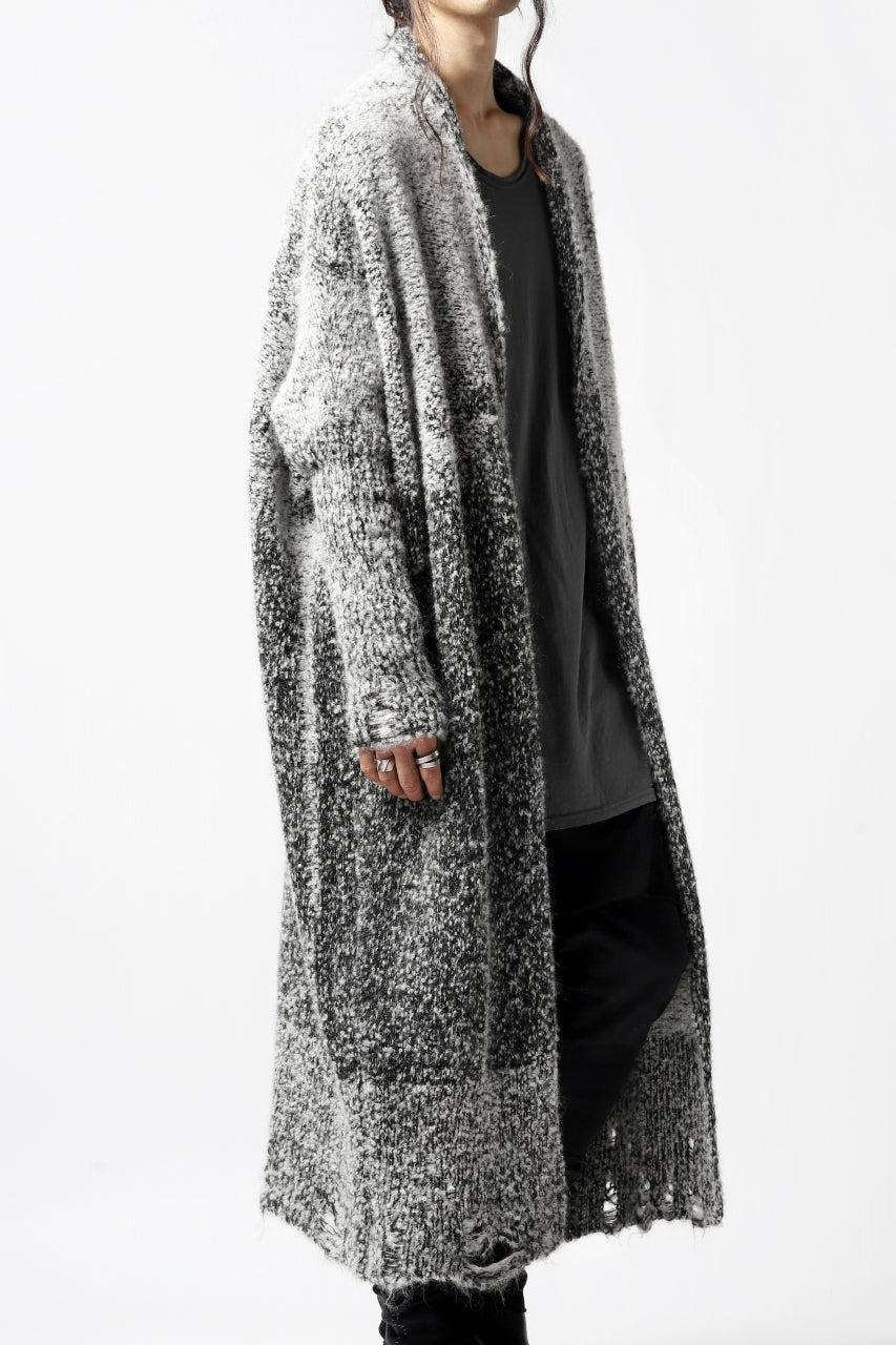 画像をギャラリービューアに読み込む, thomkrom RELAX LONG KNIT CARDIGAN/ ALPACA (MELANGE)