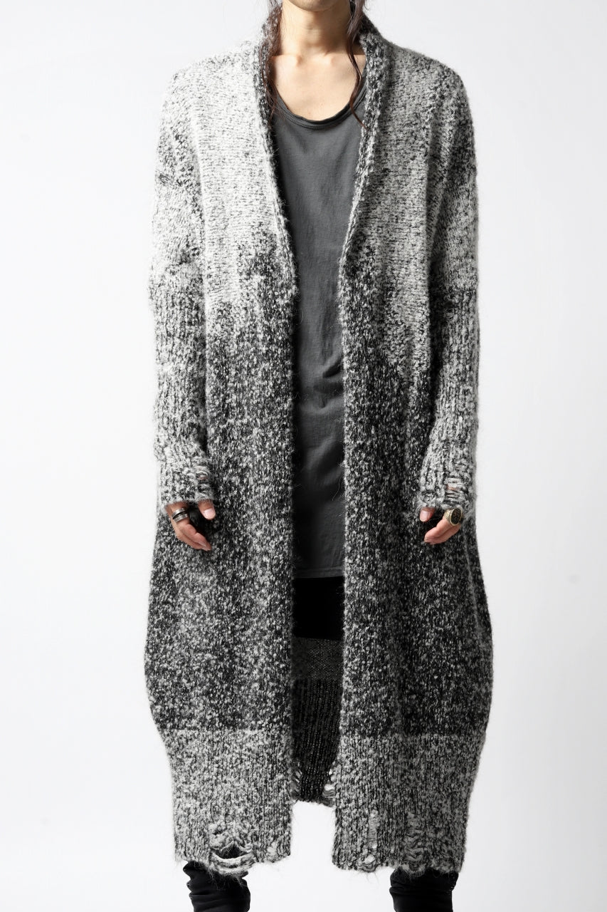 画像をギャラリービューアに読み込む, thomkrom RELAX LONG KNIT CARDIGAN/ ALPACA (MELANGE)