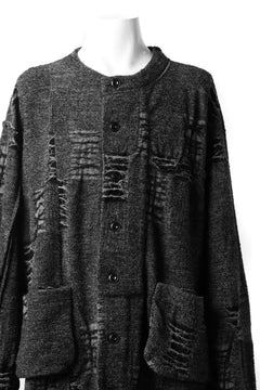 画像をギャラリービューアに読み込む, KLASICA TIP SAB-GENOU CARDIGAN-COAT / TECH INTERSIA PILE (MIX GREY)