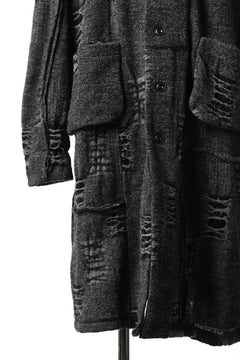 画像をギャラリービューアに読み込む, KLASICA TIP SAB-GENOU CARDIGAN-COAT / TECH INTERSIA PILE (MIX GREY)