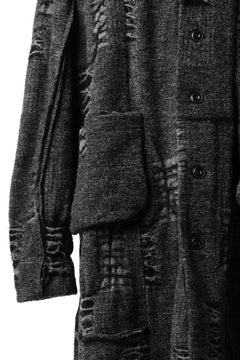 画像をギャラリービューアに読み込む, KLASICA TIP SAB-GENOU CARDIGAN-COAT / TECH INTERSIA PILE (MIX GREY)