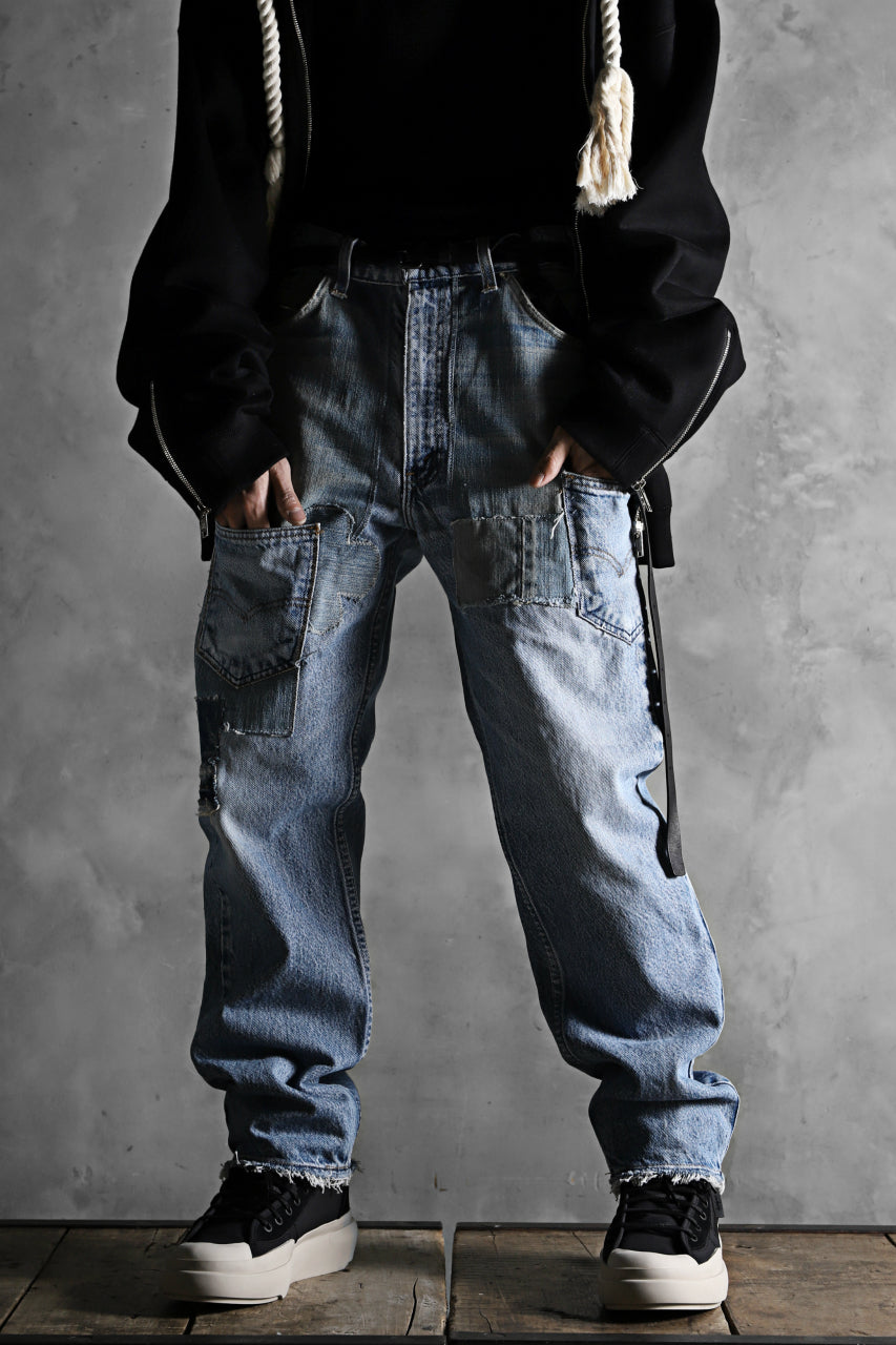 画像をギャラリービューアに読み込む, CHANGES VINTAGE REMAKE DENIM STRAIGHT PANTS / RARE DENIM (INDIGO #B)