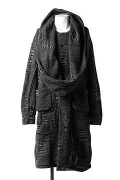画像をギャラリービューアに読み込む, KLASICA TIP SAB-GENOU CARDIGAN-COAT / TECH INTERSIA PILE (MIX GREY)