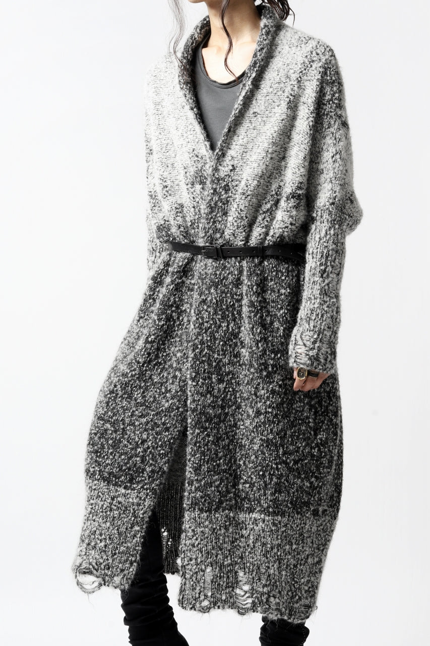 画像をギャラリービューアに読み込む, thomkrom RELAX LONG KNIT CARDIGAN/ ALPACA (MELANGE)