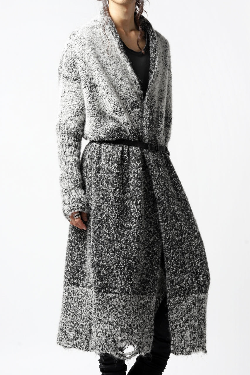 画像をギャラリービューアに読み込む, thomkrom RELAX LONG KNIT CARDIGAN/ ALPACA (MELANGE)