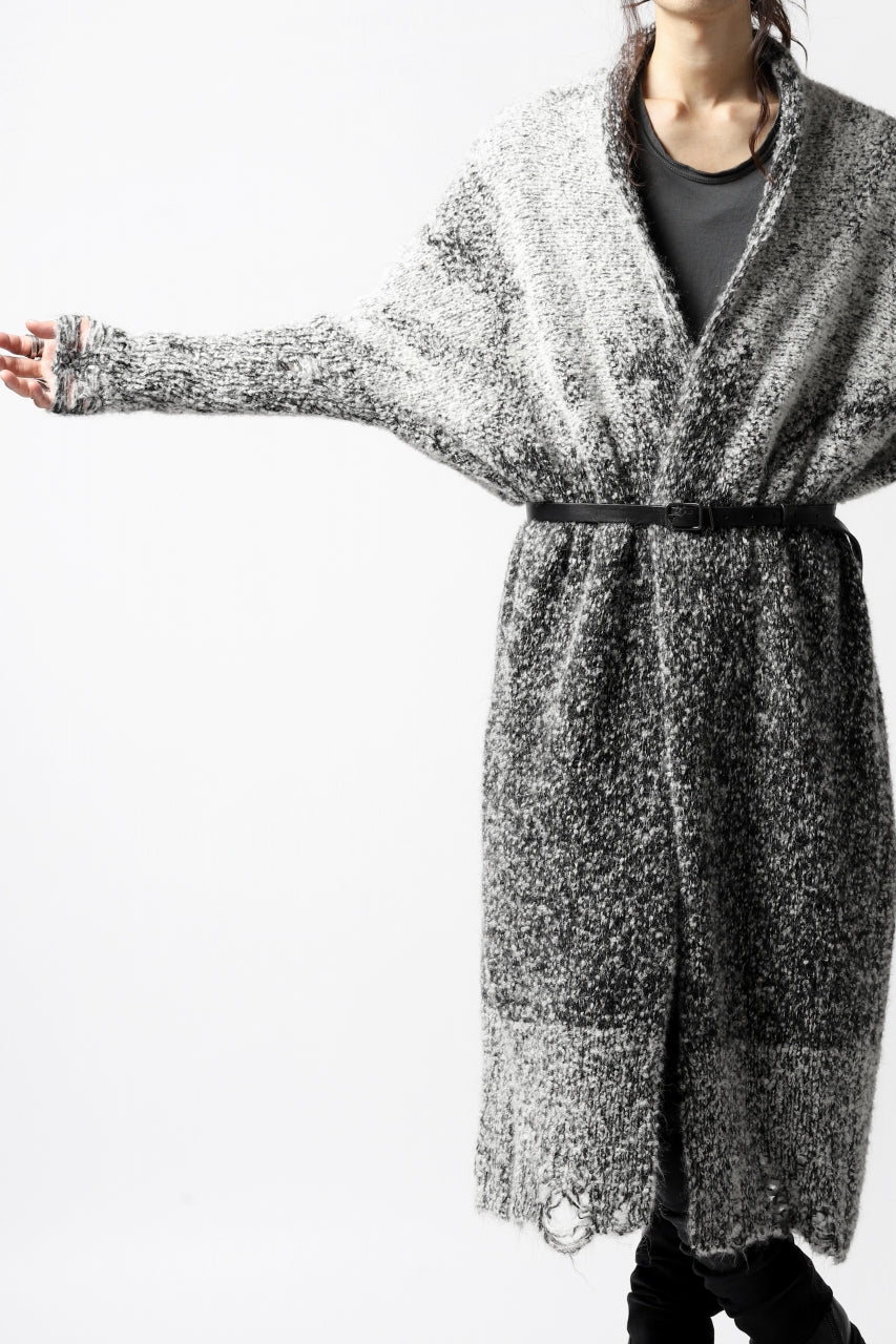 画像をギャラリービューアに読み込む, thomkrom RELAX LONG KNIT CARDIGAN/ ALPACA (MELANGE)