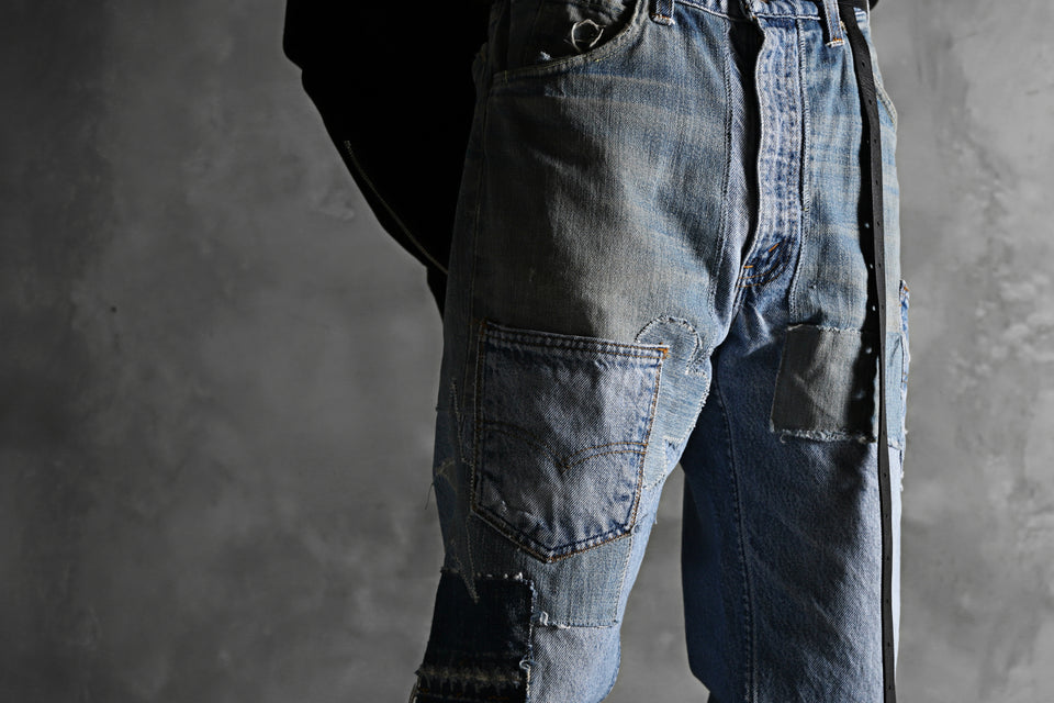 画像をギャラリービューアに読み込む, CHANGES VINTAGE REMAKE DENIM STRAIGHT PANTS / RARE DENIM (INDIGO #B)