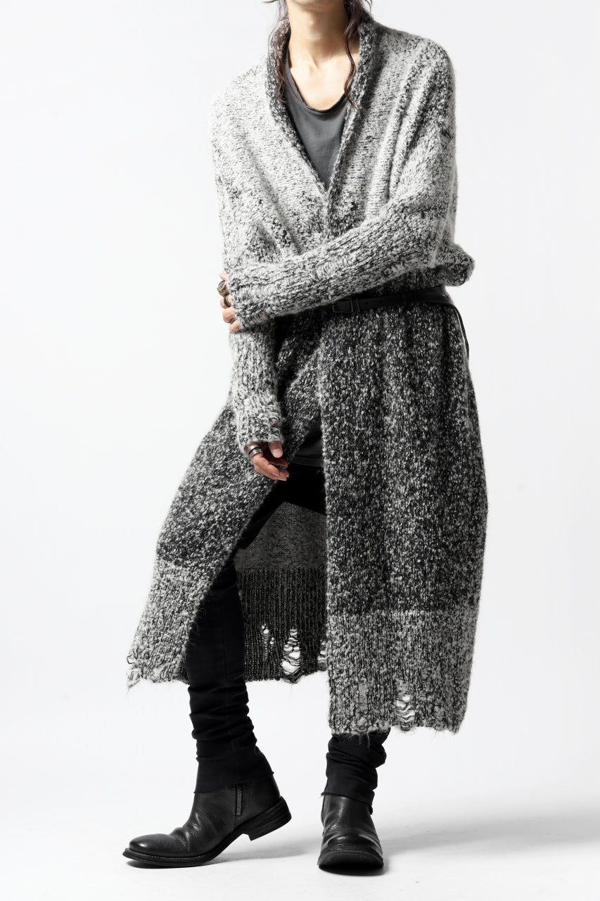 画像をギャラリービューアに読み込む, thomkrom RELAX LONG KNIT CARDIGAN/ ALPACA (MELANGE)