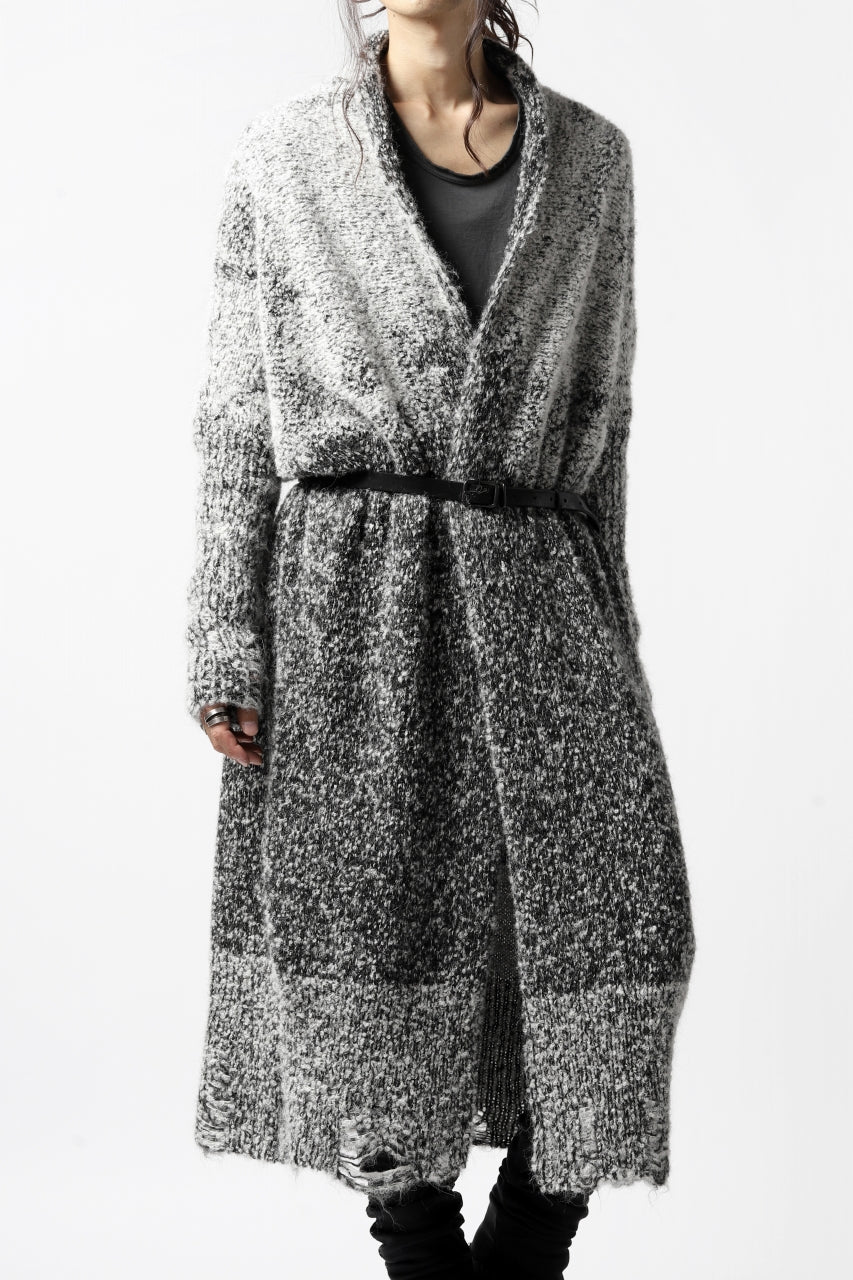 画像をギャラリービューアに読み込む, thomkrom RELAX LONG KNIT CARDIGAN/ ALPACA (MELANGE)