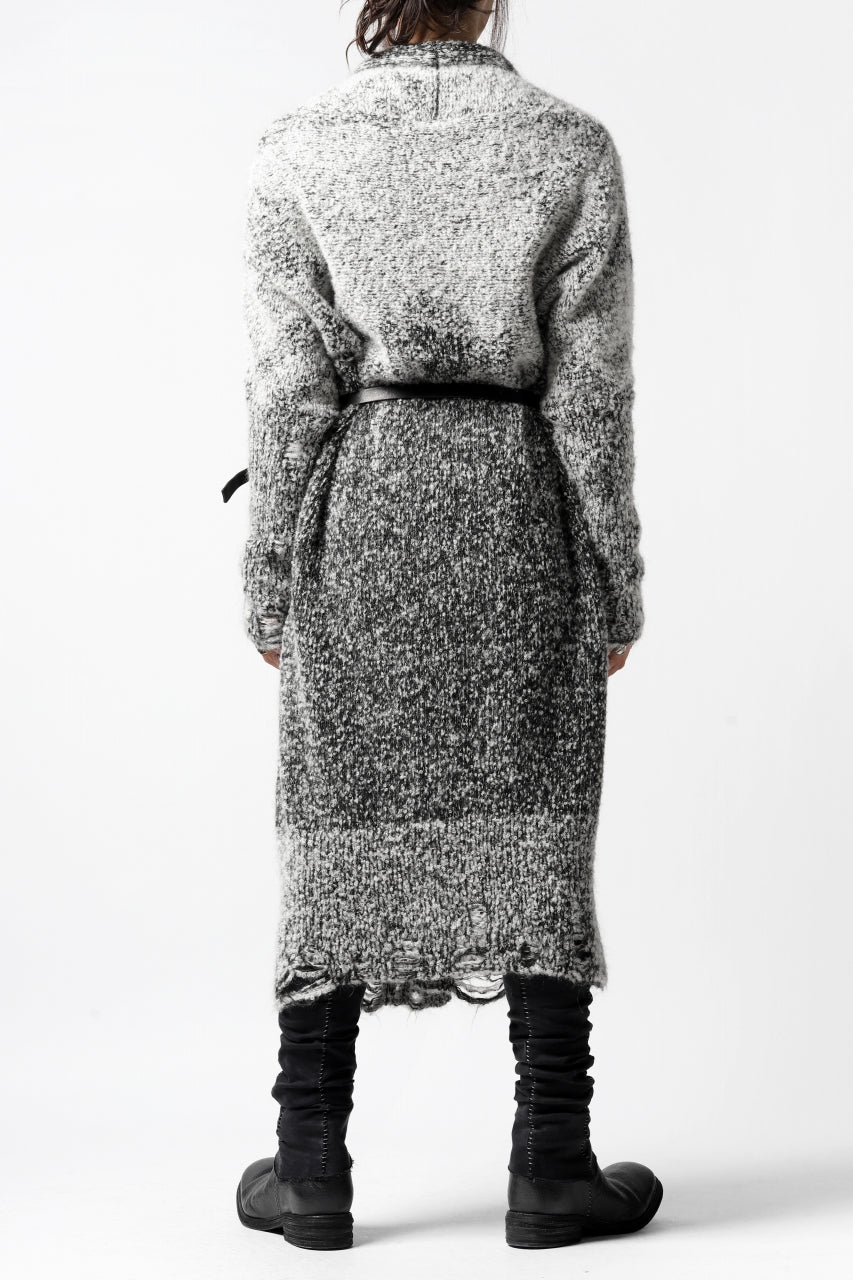 画像をギャラリービューアに読み込む, thomkrom RELAX LONG KNIT CARDIGAN/ ALPACA (MELANGE)