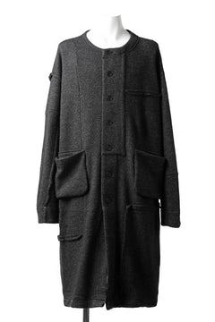 画像をギャラリービューアに読み込む, KLASICA SAB GENOU CARDIGAN-COAT / WOOL&COTTON JERSEY (HEATHER)