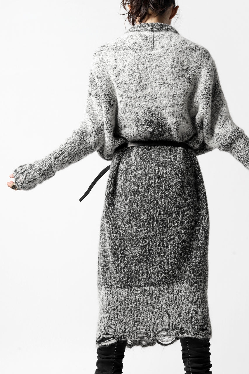 画像をギャラリービューアに読み込む, thomkrom RELAX LONG KNIT CARDIGAN/ ALPACA (MELANGE)