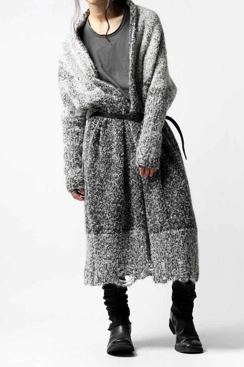 画像をギャラリービューアに読み込む, thomkrom RELAX LONG KNIT CARDIGAN/ ALPACA (MELANGE)