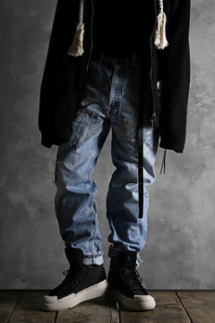 画像をギャラリービューアに読み込む, CHANGES VINTAGE REMAKE DENIM STRAIGHT PANTS / RARE DENIM (INDIGO #B)