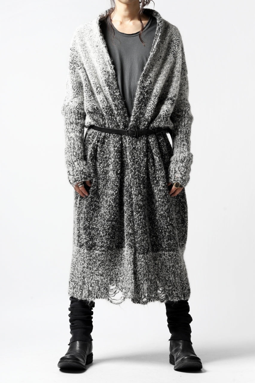 画像をギャラリービューアに読み込む, thomkrom RELAX LONG KNIT CARDIGAN/ ALPACA (MELANGE)