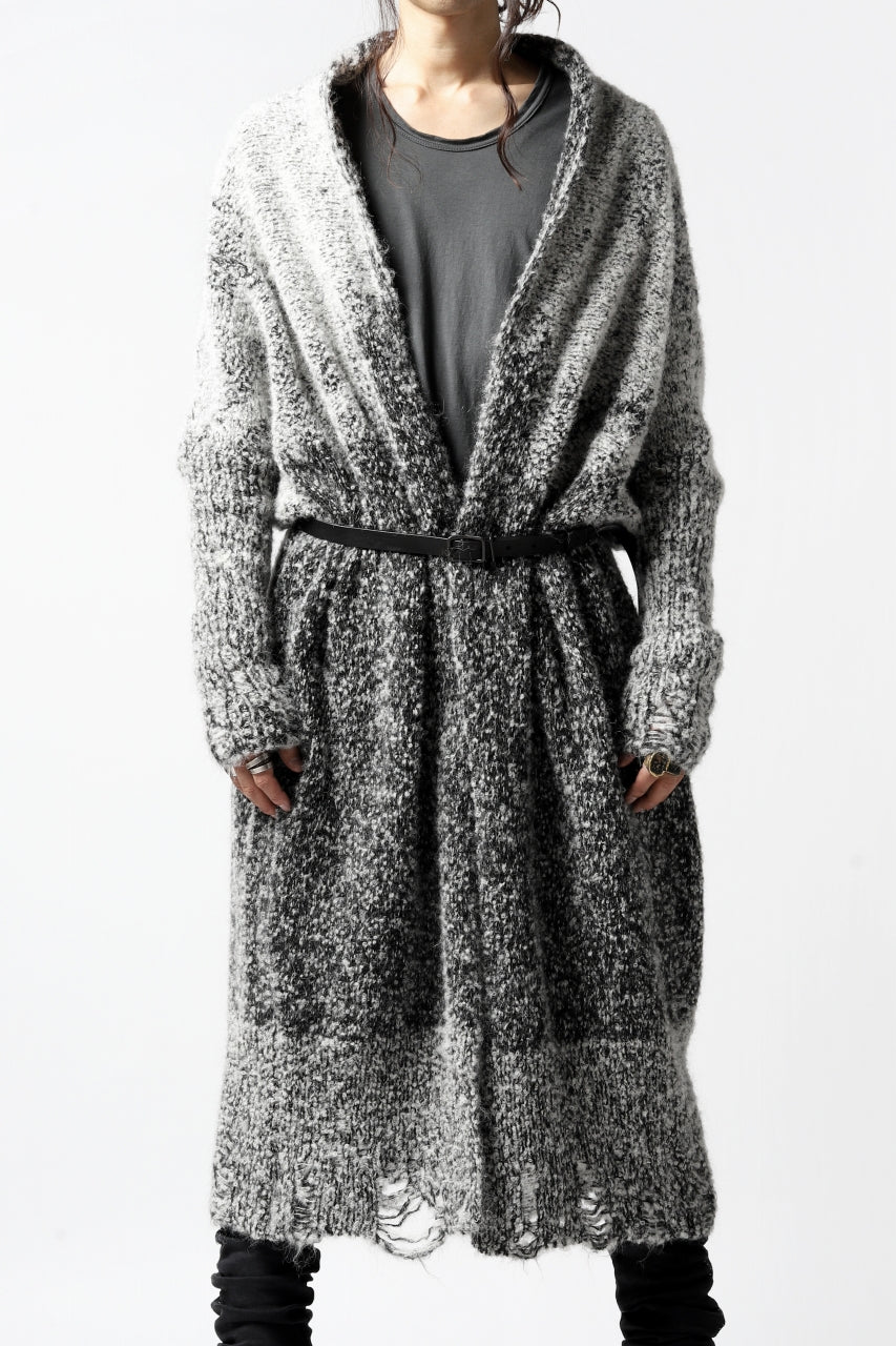 画像をギャラリービューアに読み込む, thomkrom RELAX LONG KNIT CARDIGAN/ ALPACA (MELANGE)