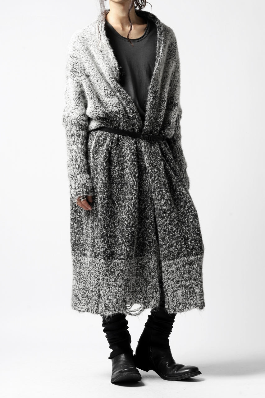 画像をギャラリービューアに読み込む, thomkrom RELAX LONG KNIT CARDIGAN/ ALPACA (MELANGE)