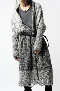 画像をギャラリービューアに読み込む, thomkrom RELAX LONG KNIT CARDIGAN/ ALPACA (MELANGE)