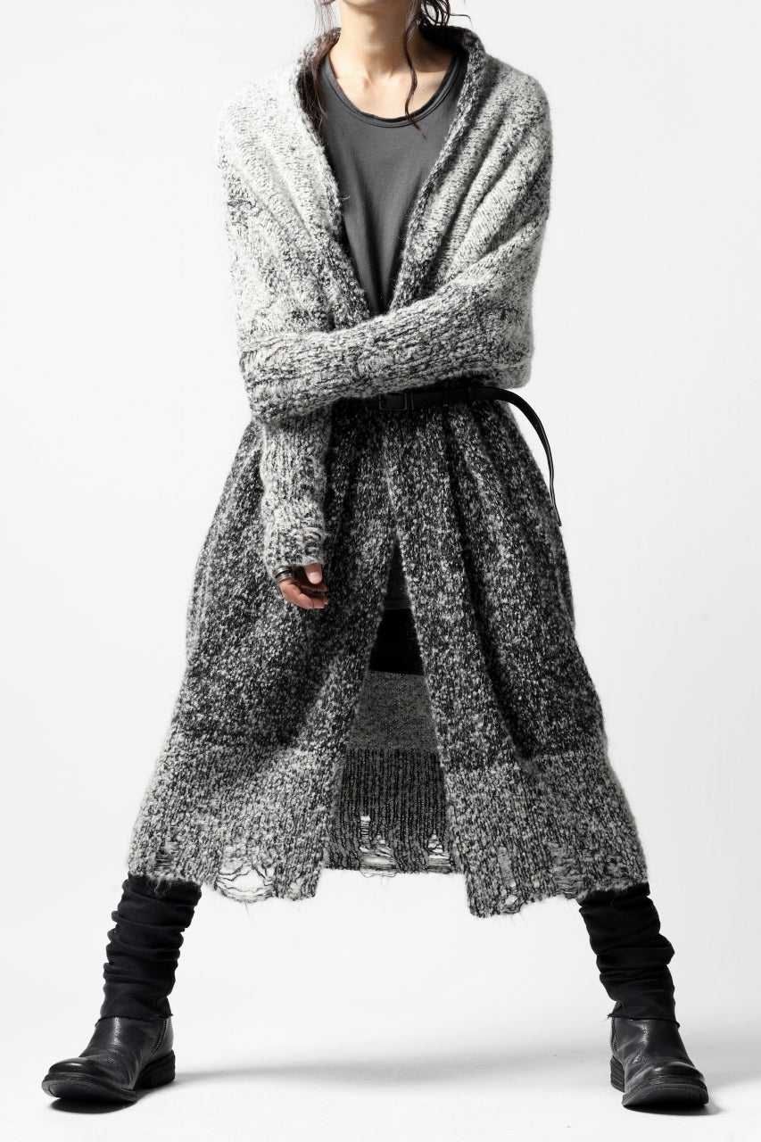 画像をギャラリービューアに読み込む, thomkrom RELAX LONG KNIT CARDIGAN/ ALPACA (MELANGE)