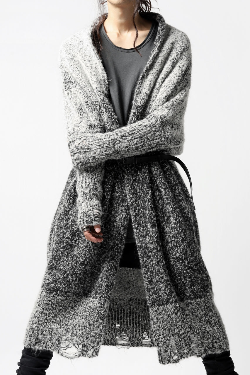 画像をギャラリービューアに読み込む, thomkrom RELAX LONG KNIT CARDIGAN/ ALPACA (MELANGE)