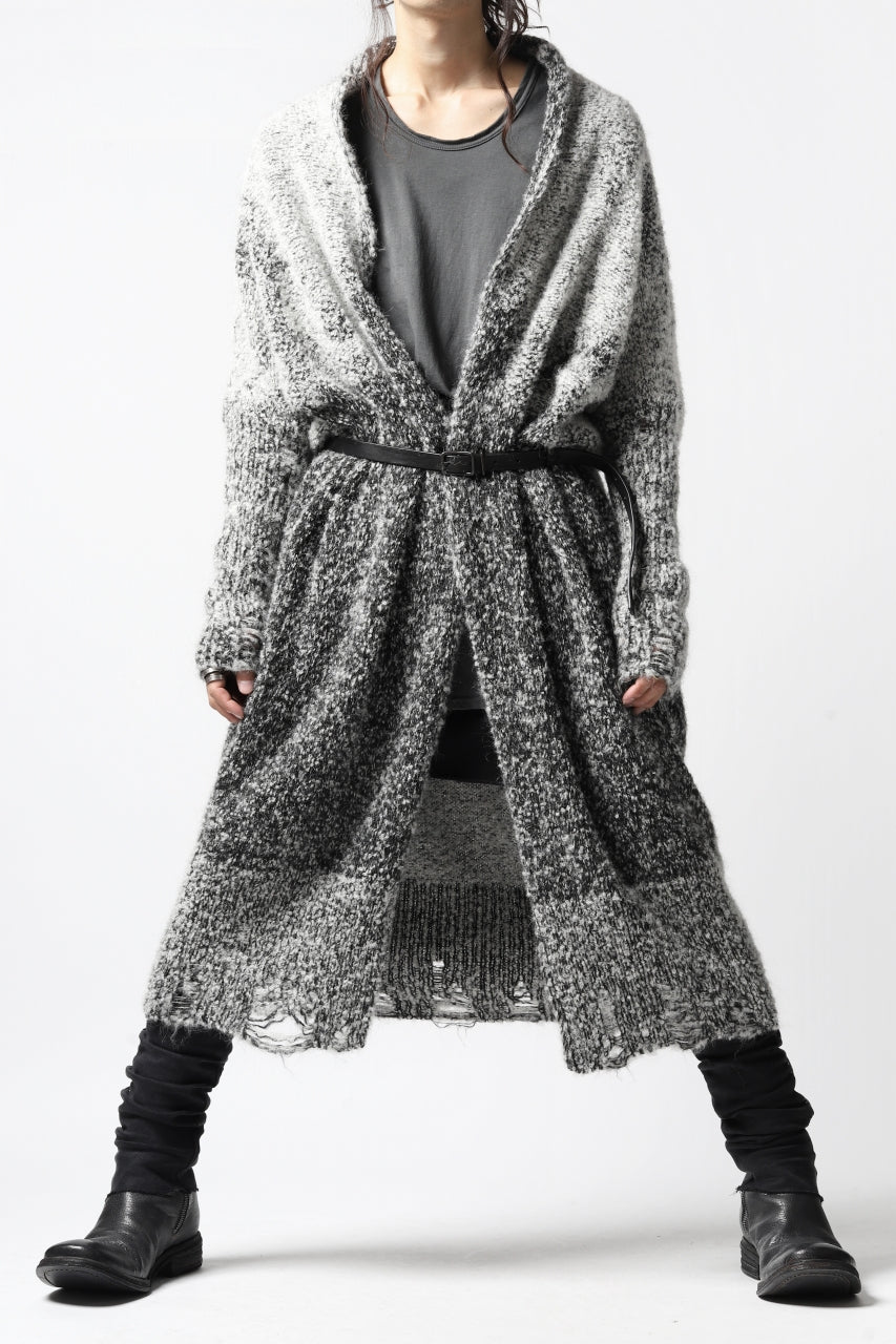 画像をギャラリービューアに読み込む, thomkrom RELAX LONG KNIT CARDIGAN/ ALPACA (MELANGE)