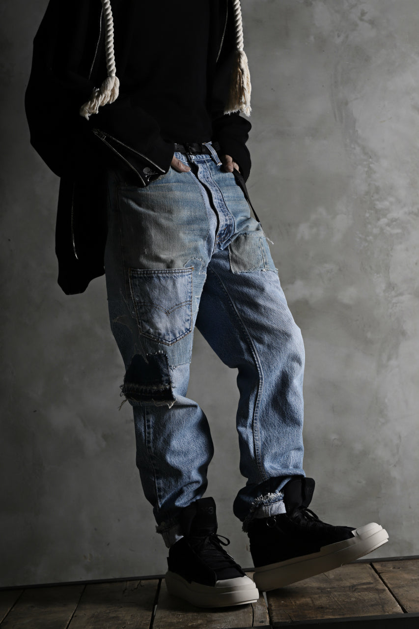 画像をギャラリービューアに読み込む, CHANGES VINTAGE REMAKE DENIM STRAIGHT PANTS / RARE DENIM (INDIGO #B)