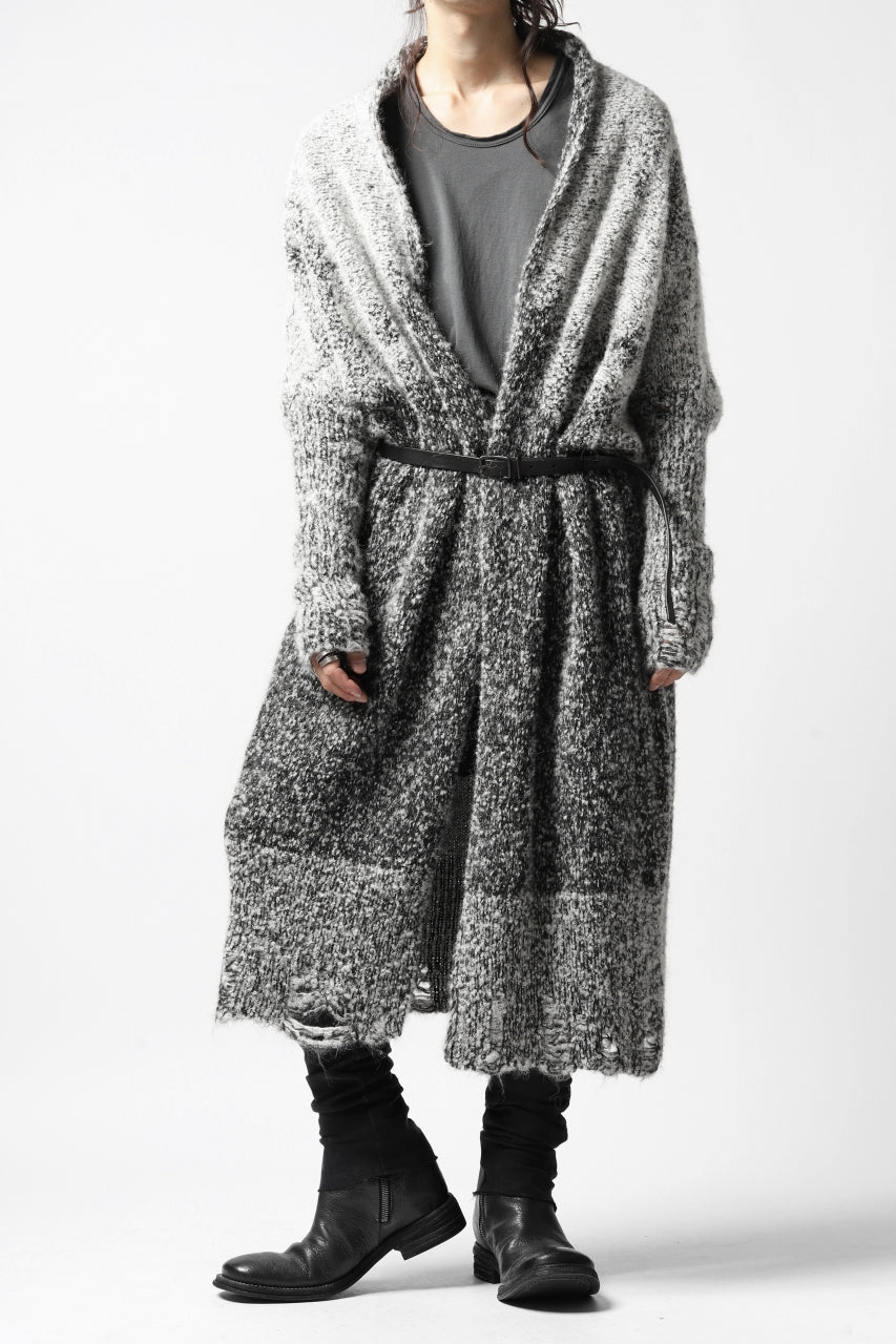 画像をギャラリービューアに読み込む, thomkrom RELAX LONG KNIT CARDIGAN/ ALPACA (MELANGE)