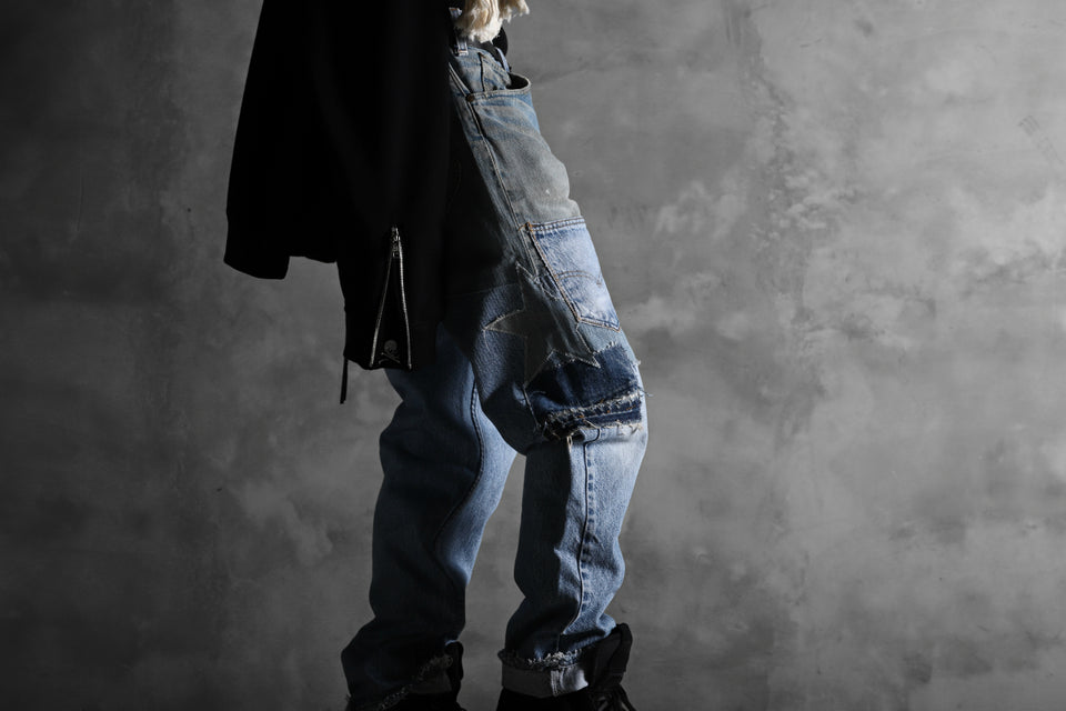 画像をギャラリービューアに読み込む, CHANGES VINTAGE REMAKE DENIM STRAIGHT PANTS / RARE DENIM (INDIGO #B)