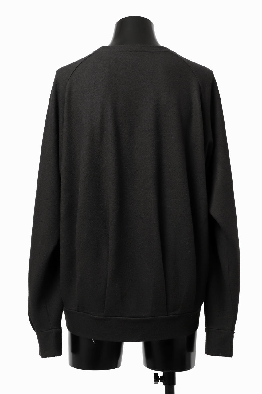 画像をギャラリービューアに読み込む, COLINA TUCK SWEAT TOP / SUPER 140s WASHABLE WOOL (EBONY)
