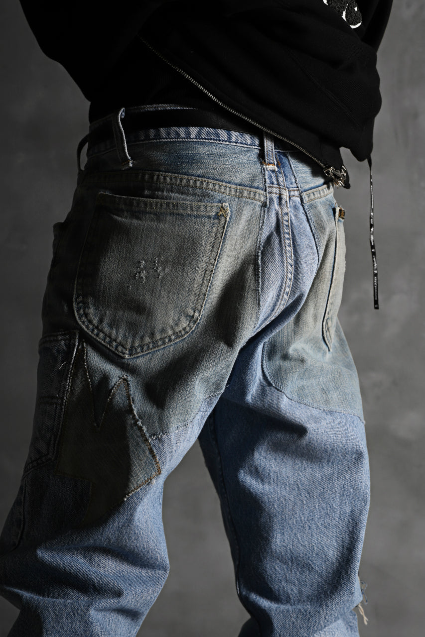 画像をギャラリービューアに読み込む, CHANGES VINTAGE REMAKE DENIM STRAIGHT PANTS / RARE DENIM (INDIGO #B)