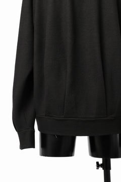 画像をギャラリービューアに読み込む, COLINA TUCK SWEAT TOP / SUPER 140s WASHABLE WOOL (EBONY)
