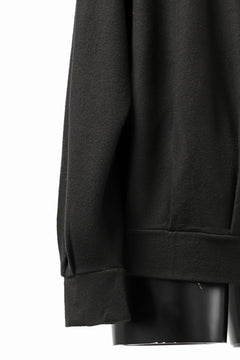 画像をギャラリービューアに読み込む, COLINA TUCK SWEAT TOP / SUPER 140s WASHABLE WOOL (EBONY)