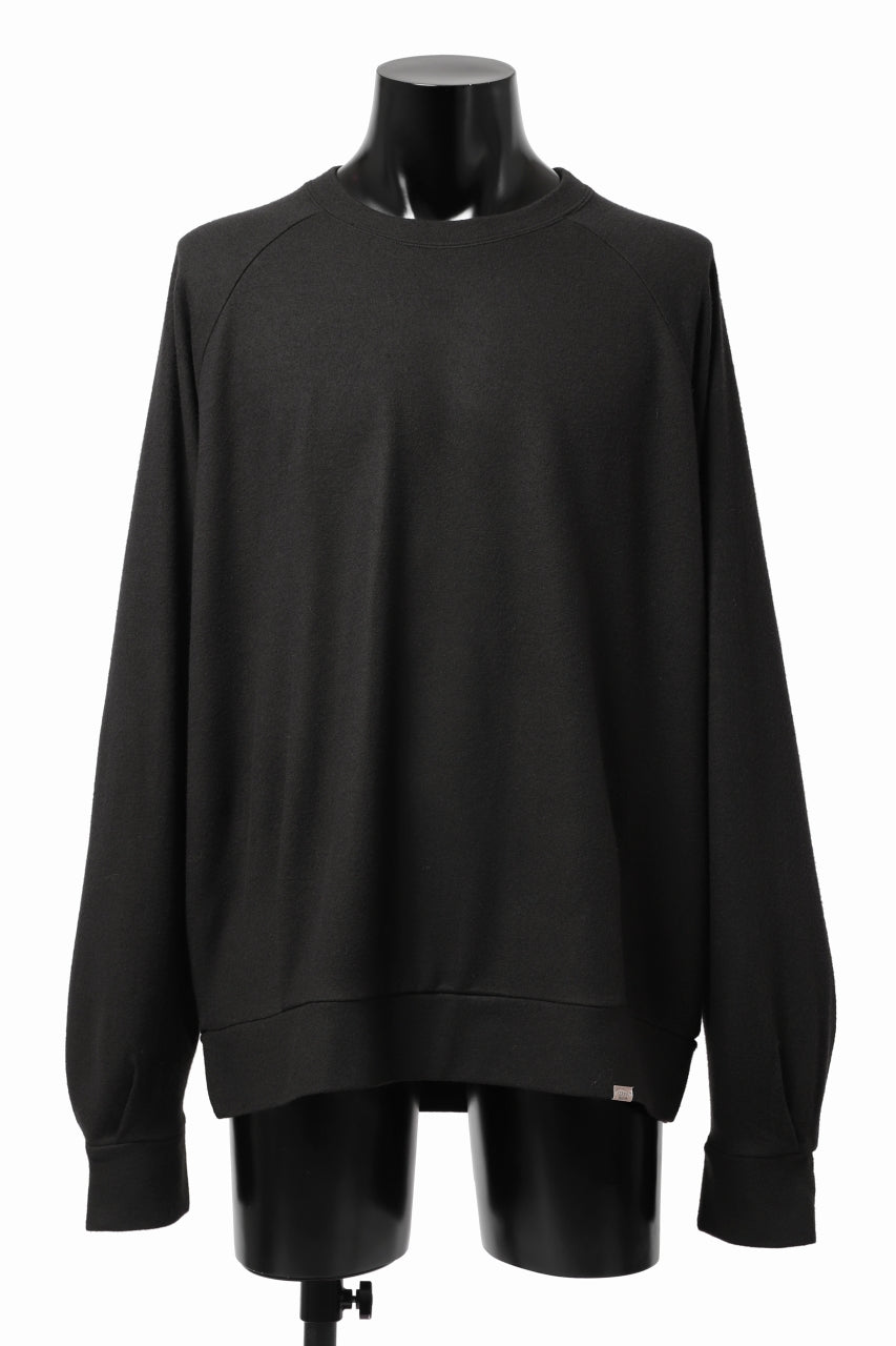 画像をギャラリービューアに読み込む, COLINA TUCK SWEAT TOP / SUPER 140s WASHABLE WOOL (EBONY)