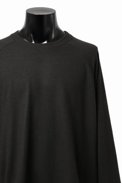 画像をギャラリービューアに読み込む, COLINA TUCK SWEAT TOP / SUPER 140s WASHABLE WOOL (EBONY)