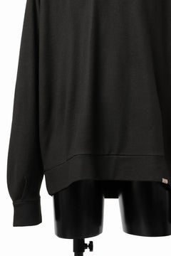 画像をギャラリービューアに読み込む, COLINA TUCK SWEAT TOP / SUPER 140s WASHABLE WOOL (EBONY)