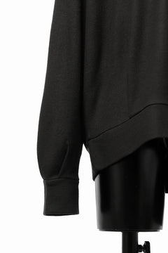 画像をギャラリービューアに読み込む, COLINA TUCK SWEAT TOP / SUPER 140s WASHABLE WOOL (EBONY)