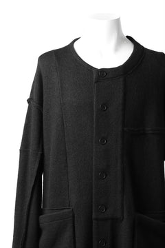 画像をギャラリービューアに読み込む, KLASICA SAB GENOU CARDIGAN-COAT / WOOL&COTTON JERSEY (BLACK)