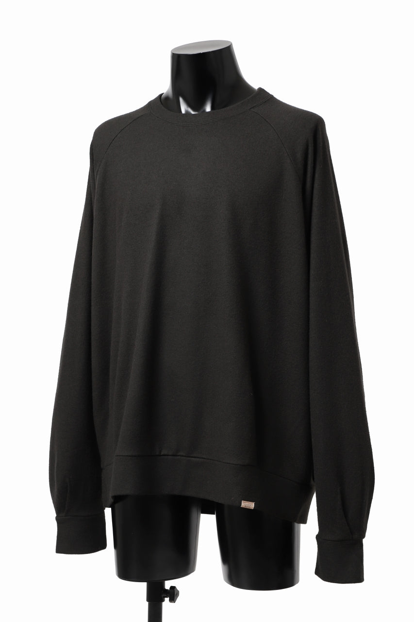 画像をギャラリービューアに読み込む, COLINA TUCK SWEAT TOP / SUPER 140s WASHABLE WOOL (EBONY)