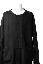 画像をギャラリービューアに読み込む, KLASICA SAB GENOU CARDIGAN-COAT / WOOL&COTTON JERSEY (BLACK)