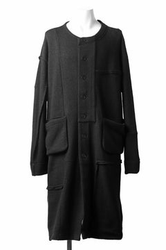 画像をギャラリービューアに読み込む, KLASICA SAB GENOU CARDIGAN-COAT / WOOL&COTTON JERSEY (BLACK)
