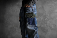 画像をギャラリービューアに読み込む, CHANGES VINTAGE REMAKE PATCHWORK DENIM TAPERED PANTS / VINTAGE DENIM (INDIGO #A)