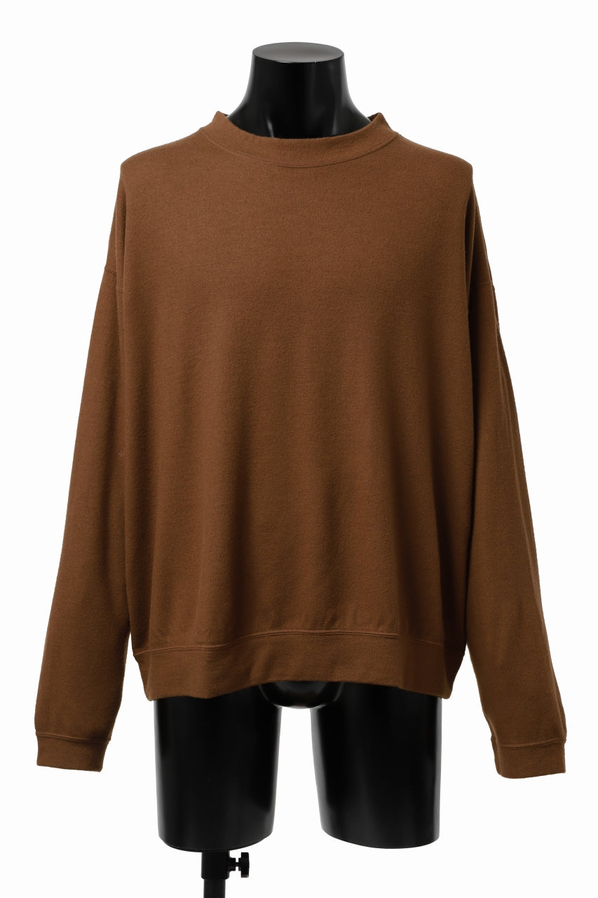 Load image into Gallery viewer, CAPERTICA MN-SWEAT TOP / SUPER 140s WASHABLE WOOL (CAMEL)