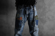 画像をギャラリービューアに読み込む, CHANGES VINTAGE REMAKE PATCHWORK DENIM TAPERED PANTS / VINTAGE DENIM (INDIGO #A)