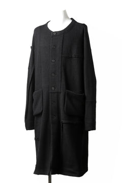 画像をギャラリービューアに読み込む, KLASICA SAB GENOU CARDIGAN-COAT / WOOL&COTTON JERSEY (BLACK)