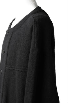 画像をギャラリービューアに読み込む, KLASICA SAB GENOU CARDIGAN-COAT / WOOL&COTTON JERSEY (BLACK)