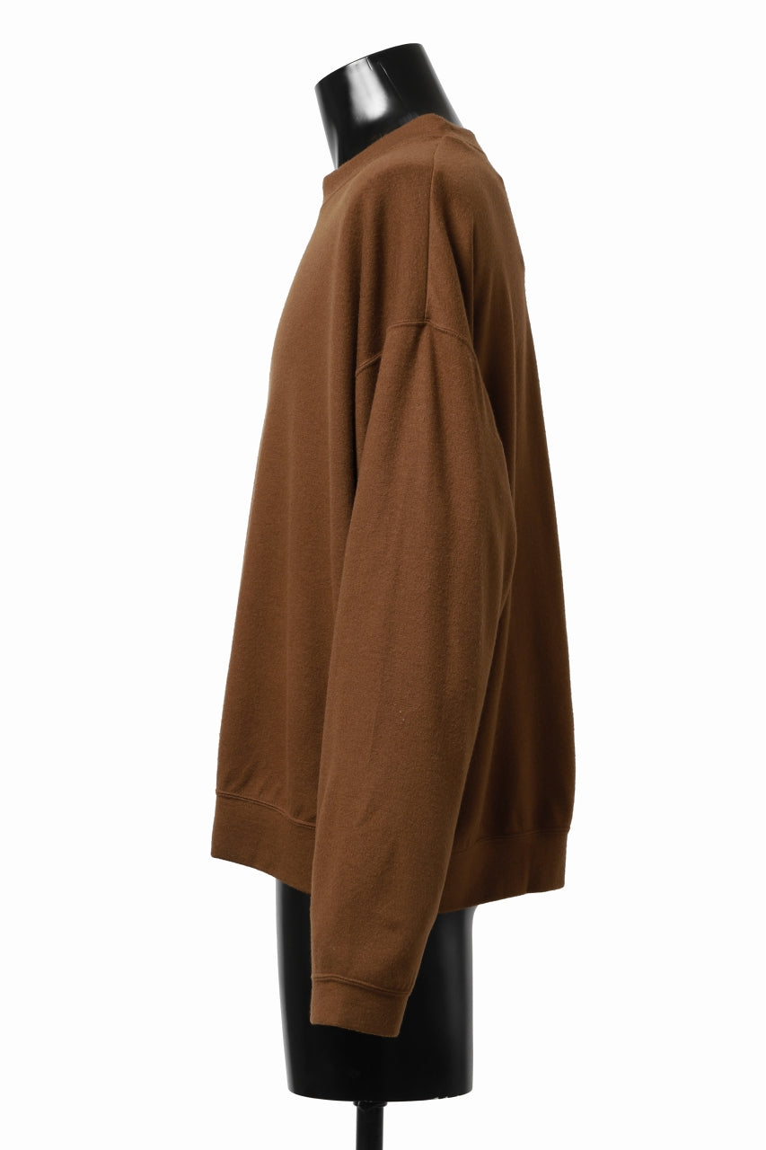 Load image into Gallery viewer, CAPERTICA MN-SWEAT TOP / SUPER 140s WASHABLE WOOL (CAMEL)