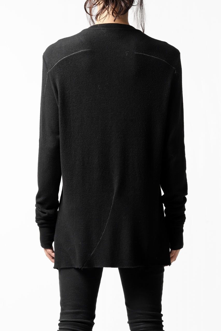 画像をギャラリービューアに読み込む, thomkrom HENRY NECK SWEATER TOPS / OVERLOCK STITCHED (BLACK)